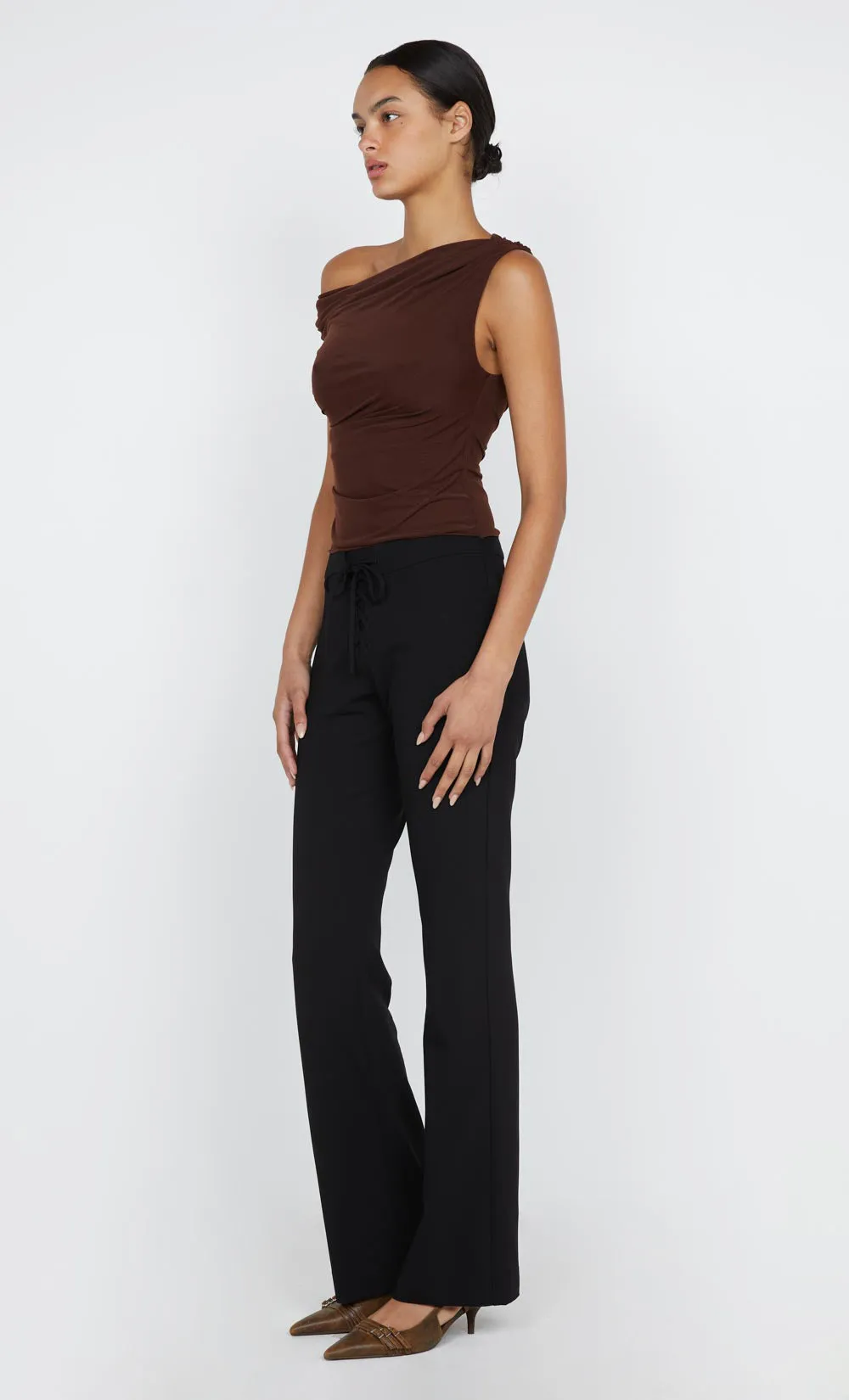 WILDER LACE UP PANT - BLACK sold by bec + bridge