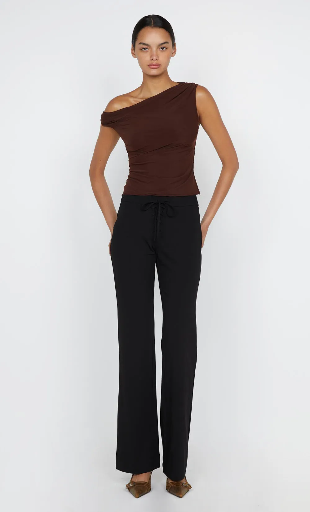 WILDER LACE UP PANT - BLACK sold by bec + bridge product image thumbnail 2