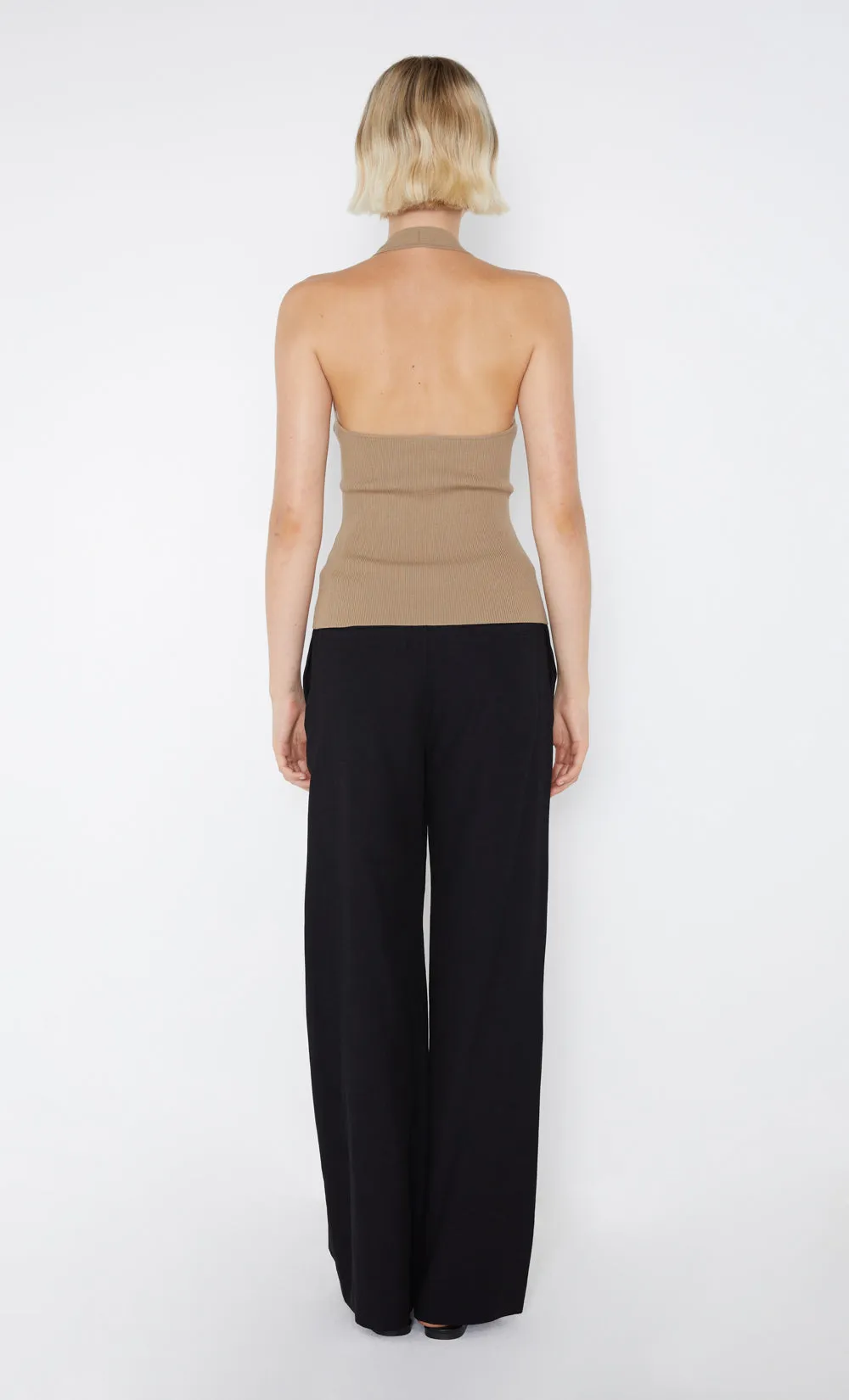 AMALFI HALTER KNIT TOP - TOBACCO sold by bec + bridge product image thumbnail 2