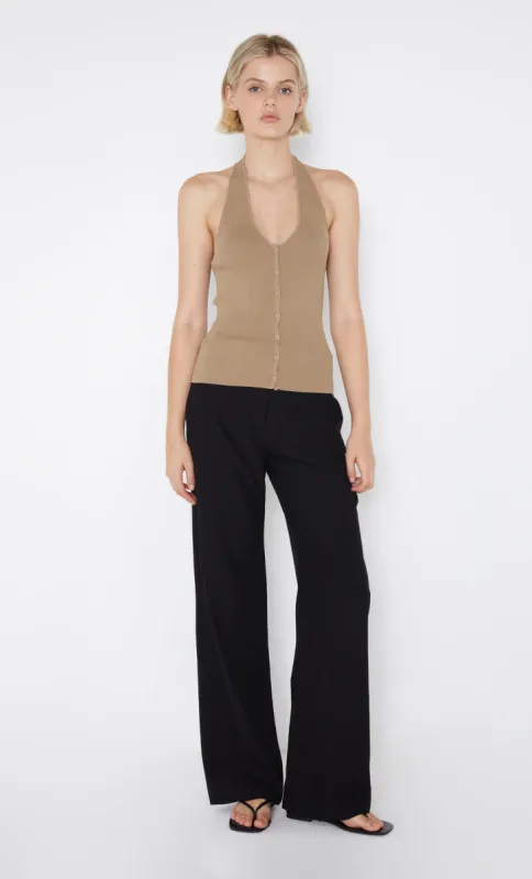 AMALFI HALTER KNIT TOP - TOBACCO sold by bec + bridge