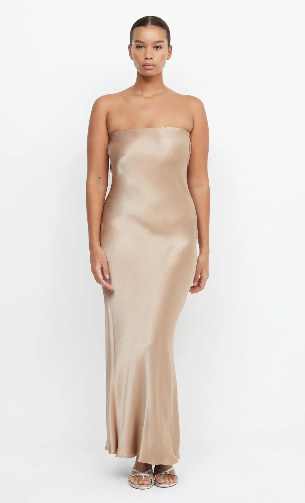 MOON DANCE STRAPLESS DRESS - GOLDEN sold by bec + bridge