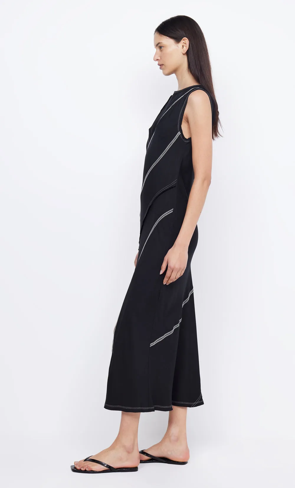 EMERY PANEL MAXI DRESS - BLACK/IVORY sold by bec + bridge product image thumbnail 4