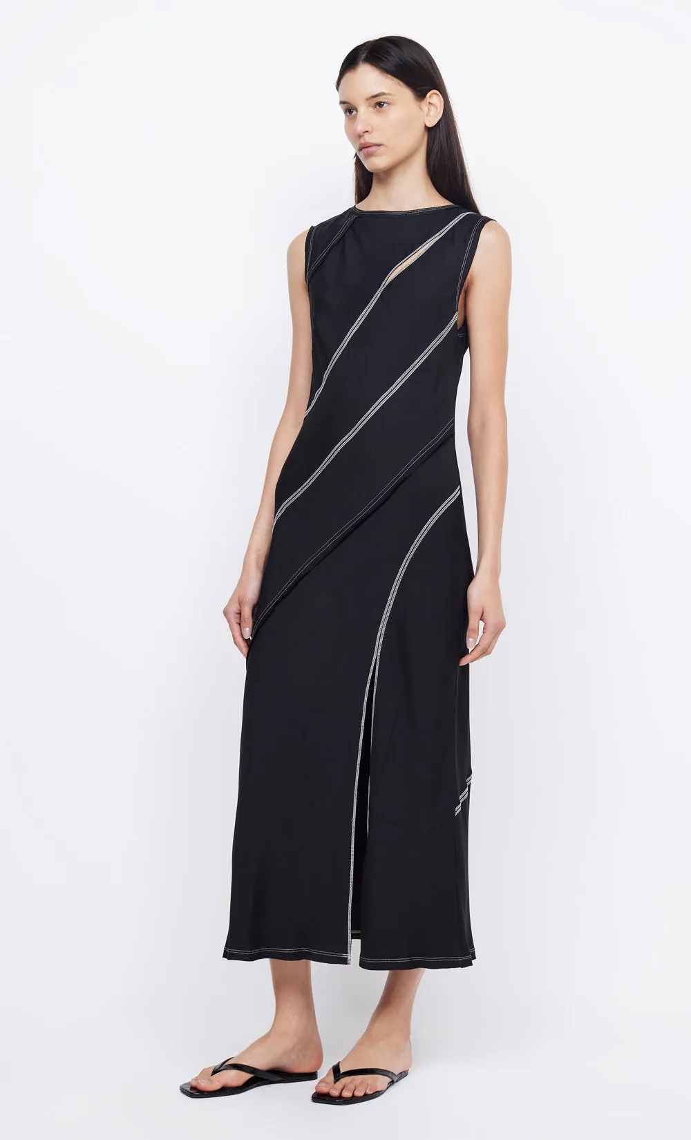 EMERY PANEL MAXI DRESS - BLACK/IVORY sold by bec + bridge product image thumbnail 3