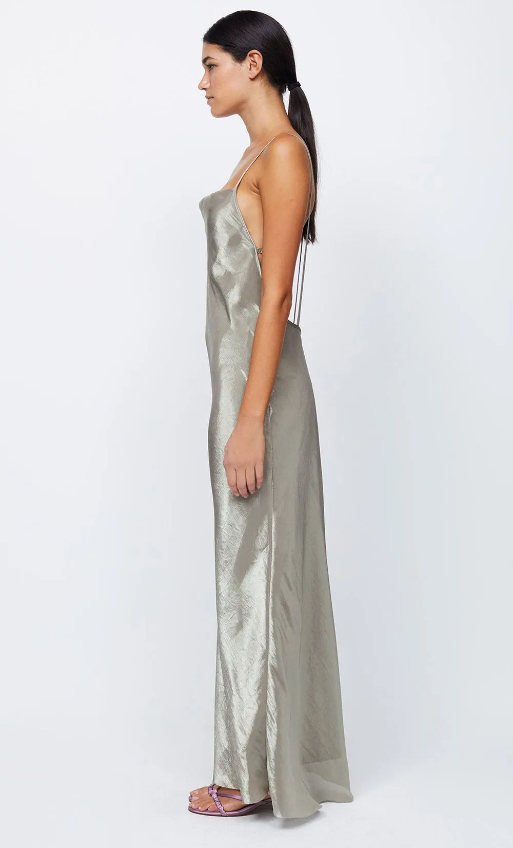 FLEUR MAXI DRESS - IRRIDESCENT SILVER sold by bec + bridge product image thumbnail 3