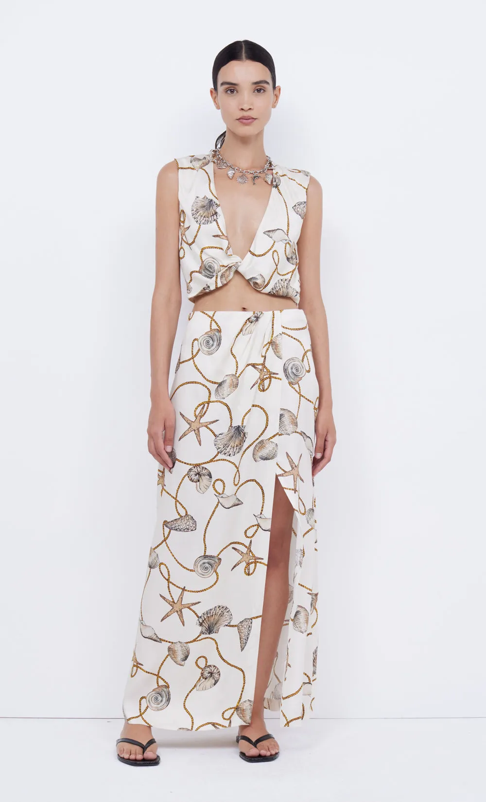 BAYSIDE SPLIT MAXI SKIRT - PARISIAN SHELL sold by bec + bridge product image thumbnail 2