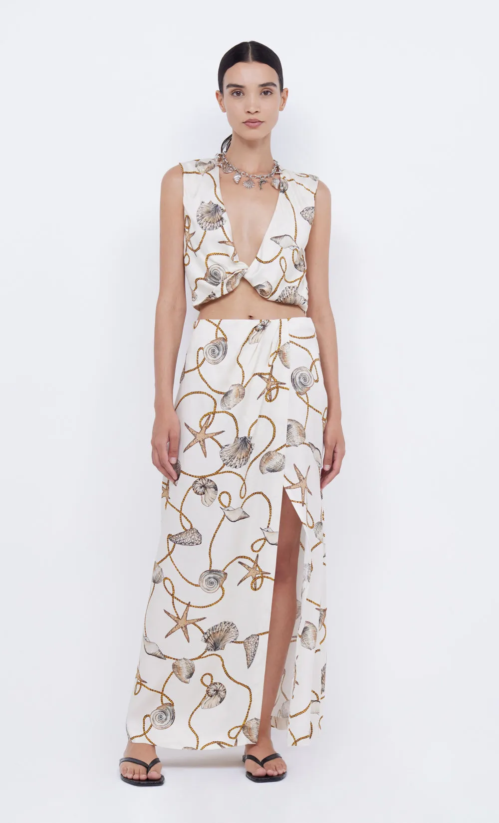 BAYSIDE SPLIT MAXI SKIRT - PARISIAN SHELL sold by bec + bridge product image thumbnail 3