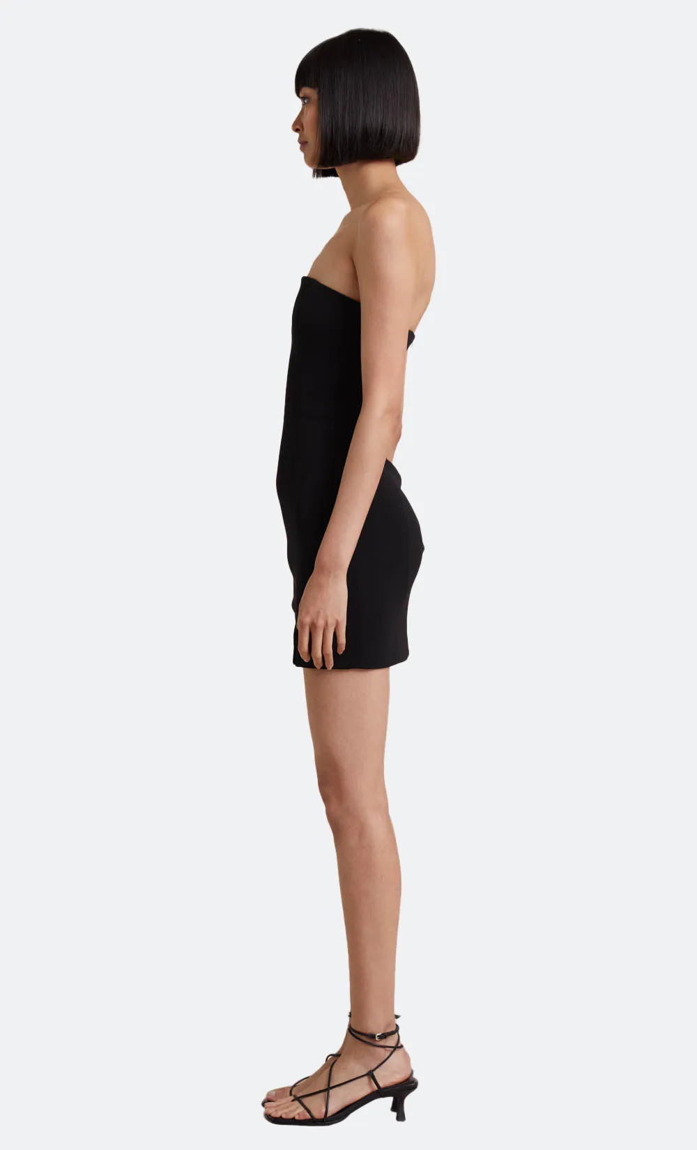 KARINA STRAPLESS SPLIT MINI - BLACK sold by bec + bridge product image thumbnail 3