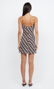 CHIARA TIE MINI DRESS - BASKET WEAVE CHECK sold by bec + bridge