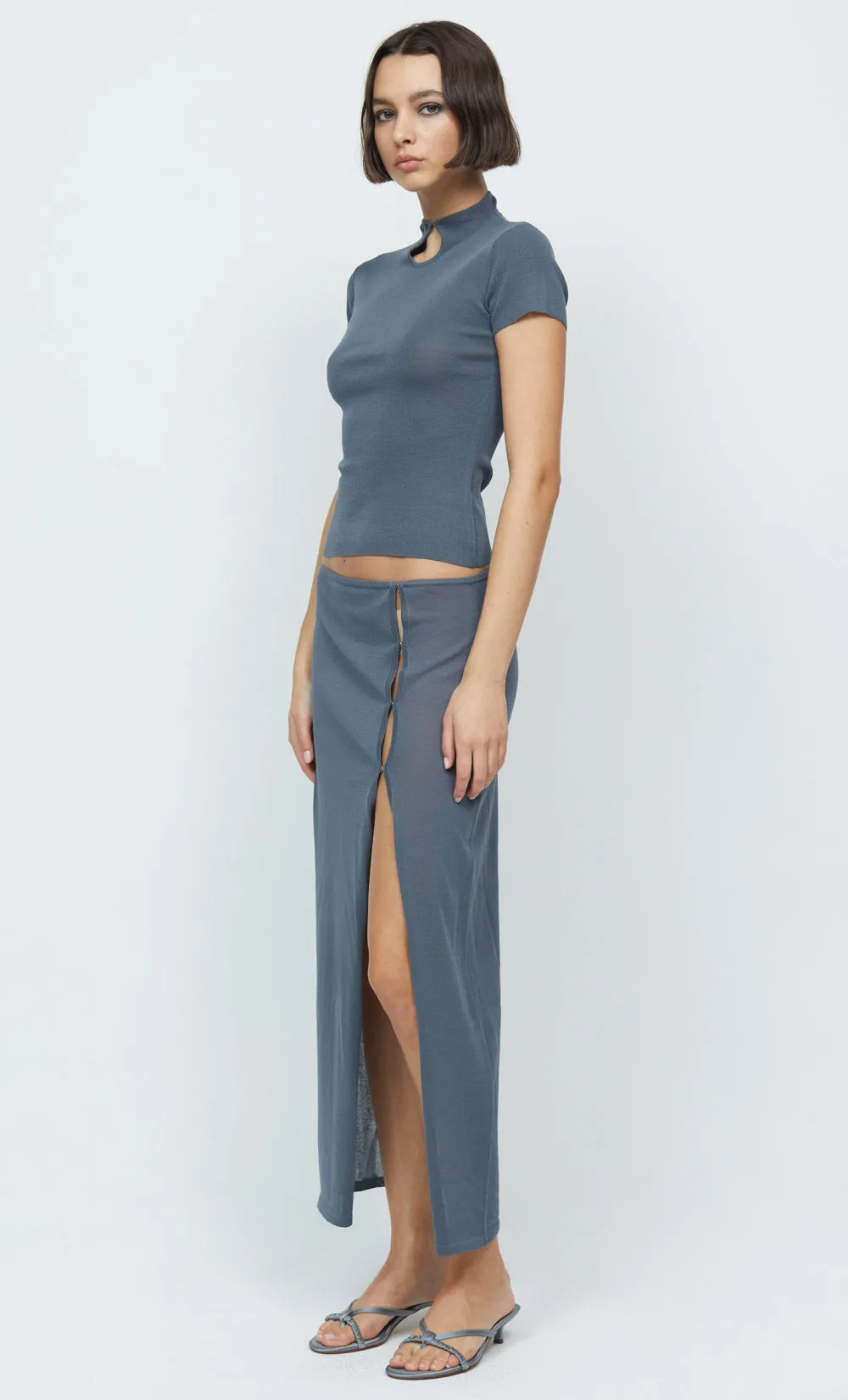 SORRENTO KNIT TOP - CHARCOAL sold by bec + bridge product image thumbnail 3