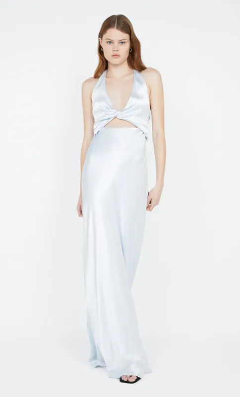 SABIA TWIST DRESS - SILVER BLUE sold by bec + bridge