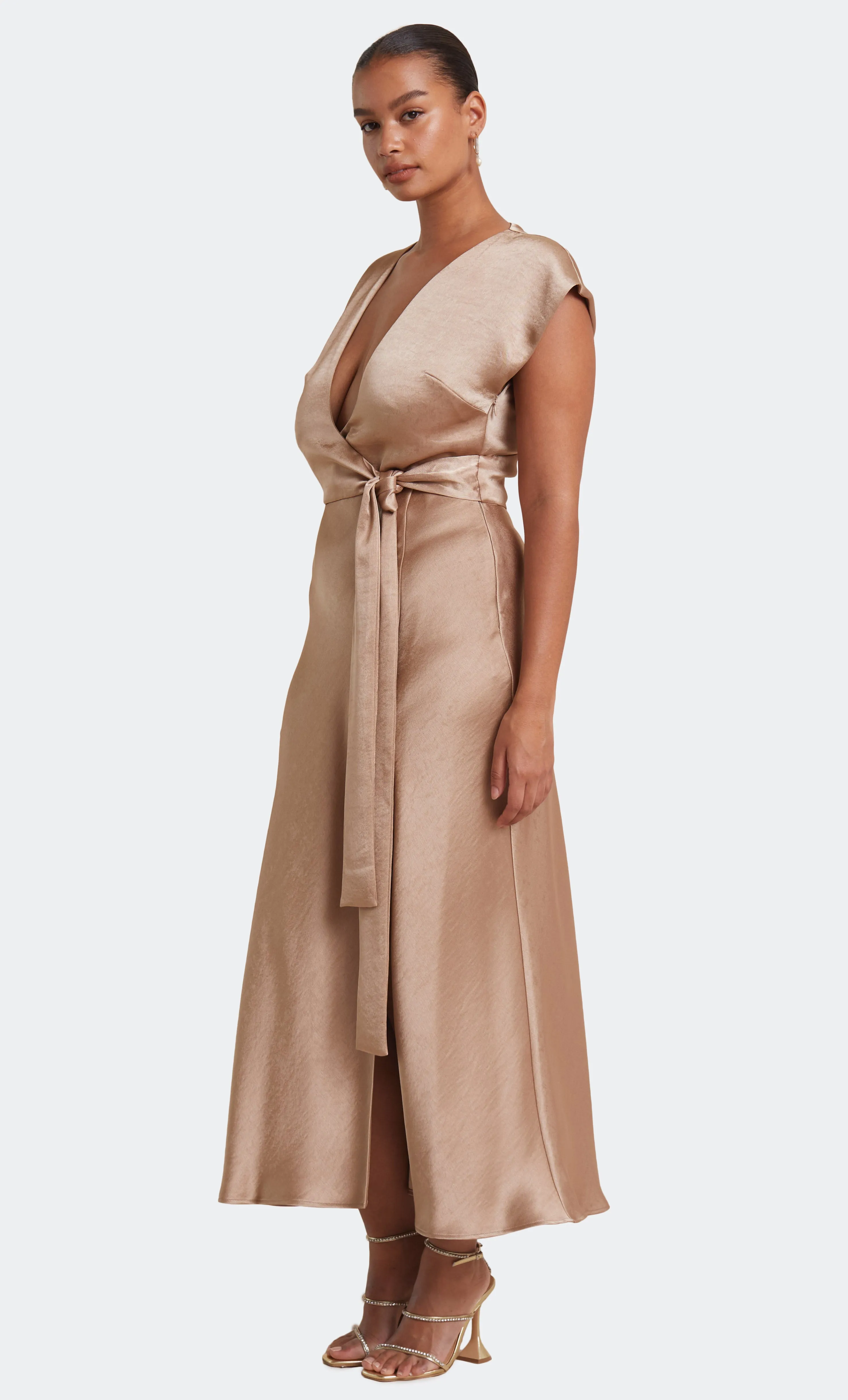 THE DREAMER WRAP DRESS - GOLDEN sold by bec + bridge product image thumbnail 3
