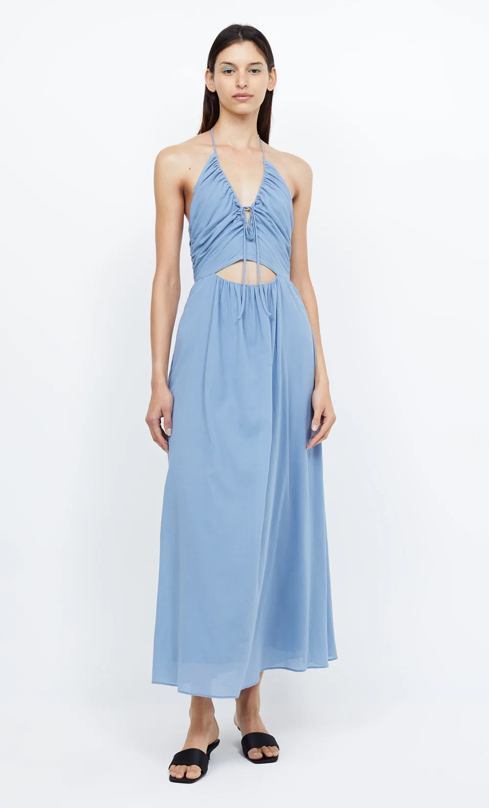 CALYPSO HALTER MAXI DRESS - MERIDIAN BLUE sold by bec + bridge
