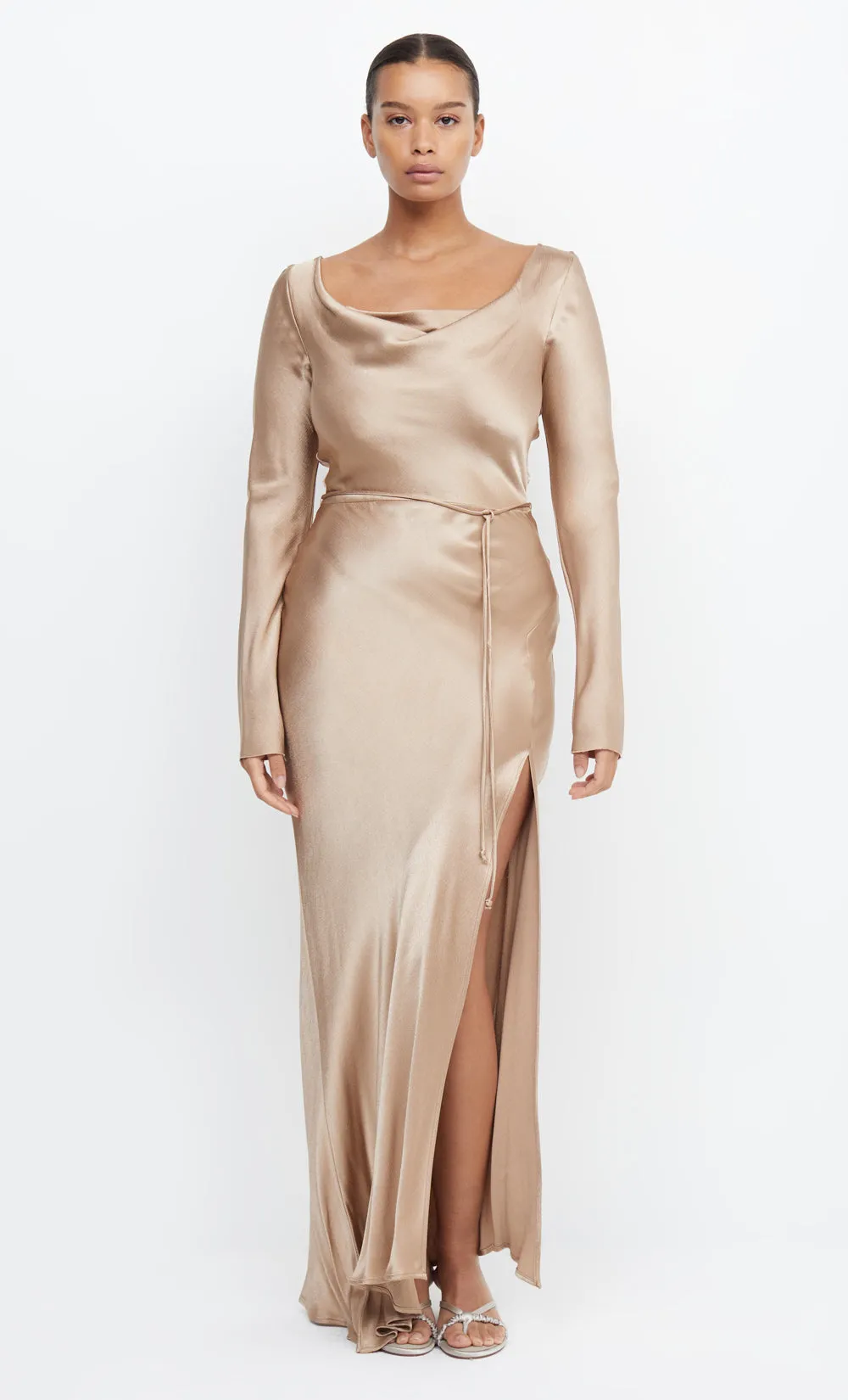 MOON DANCE LONG SLEEVE MAXI DRESS - GOLDEN sold by bec + bridge product image thumbnail 2