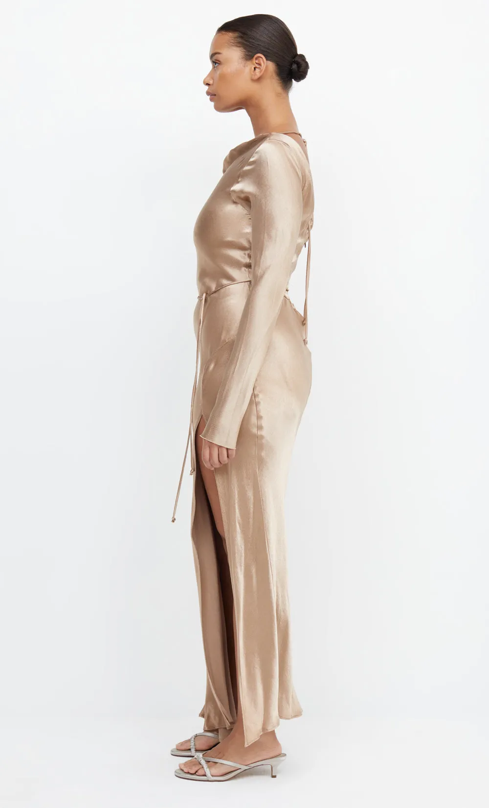 MOON DANCE LONG SLEEVE MAXI DRESS - GOLDEN sold by bec + bridge product image thumbnail 5