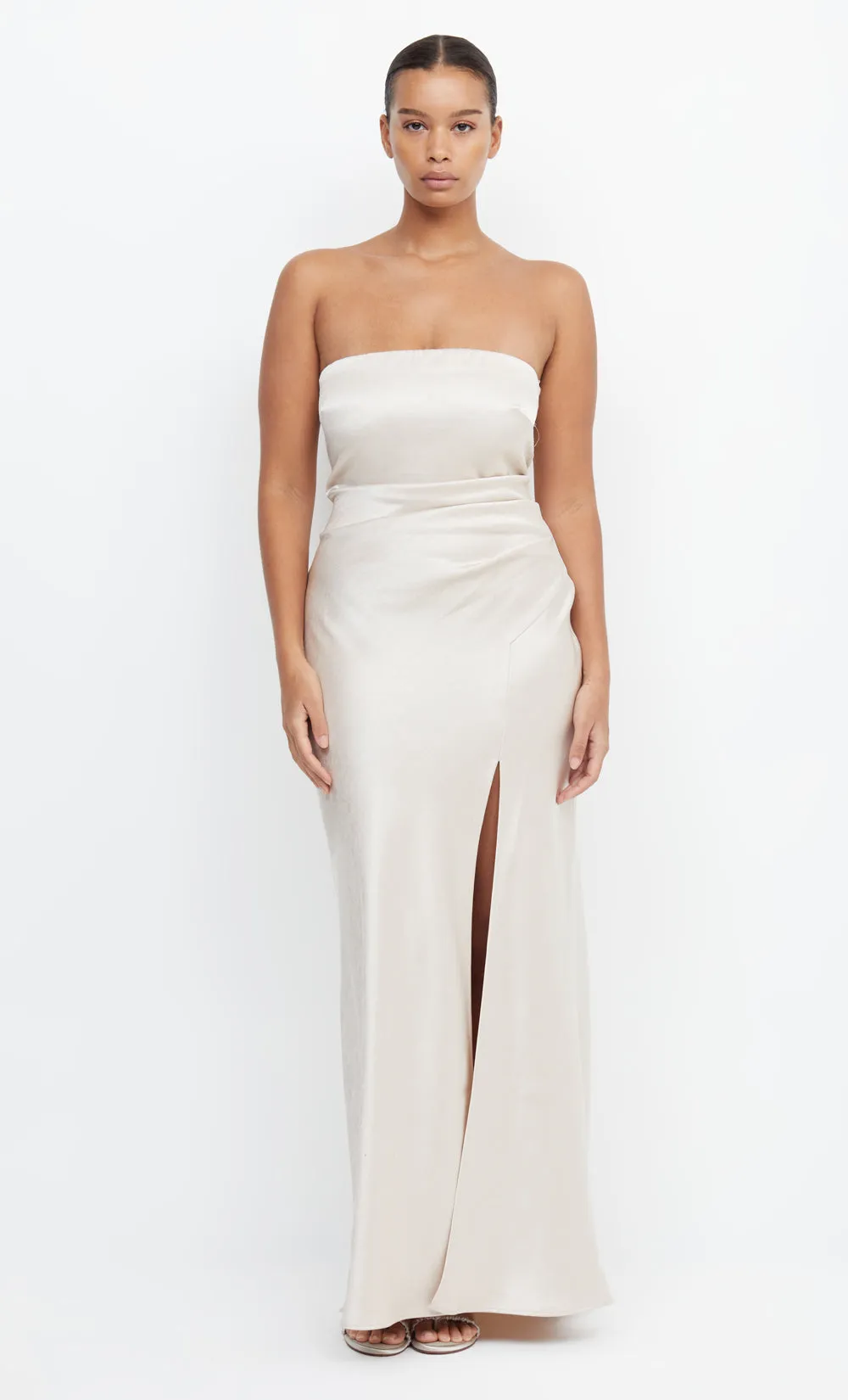 THE DREAMER STRAPLESS DRESS - SAND sold by bec + bridge