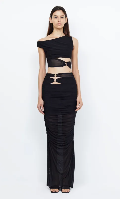 WHORL ASYM TOP - BLACK sold by bec + bridge