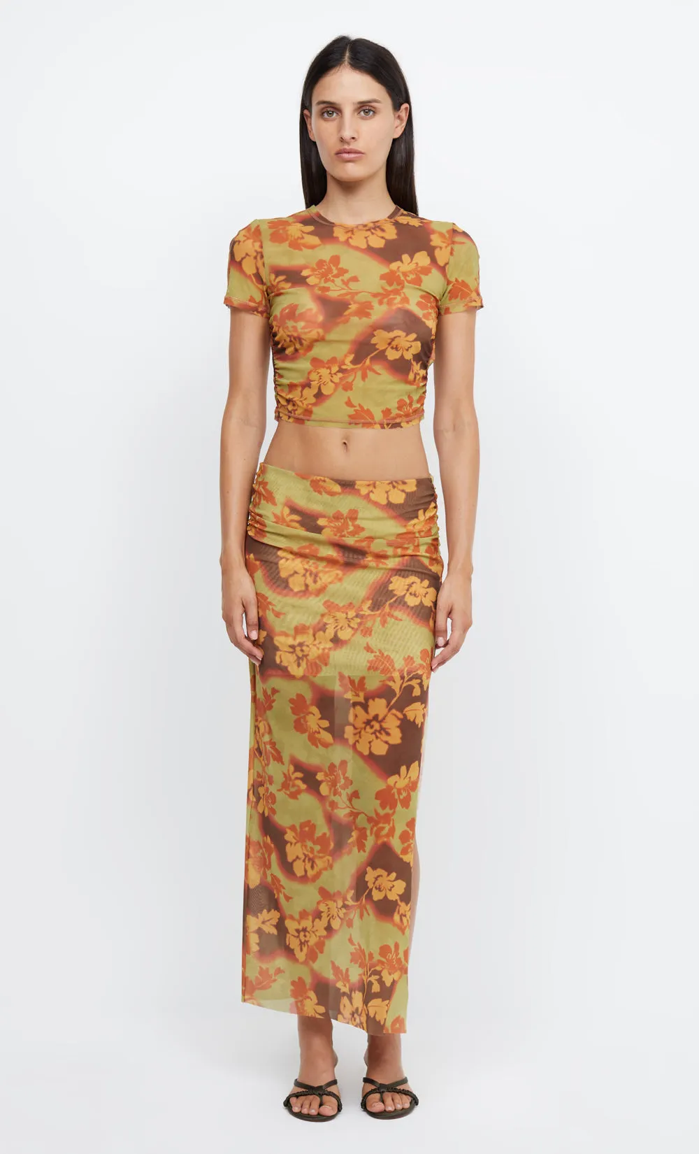JULIEN CROPPED TEE - HIBISCUS PATCH sold by bec + bridge product image thumbnail 2