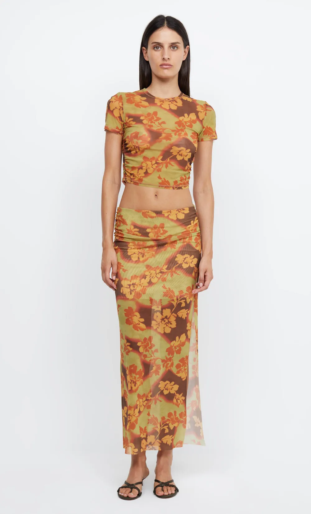 JULIEN CROPPED TEE - HIBISCUS PATCH sold by bec + bridge