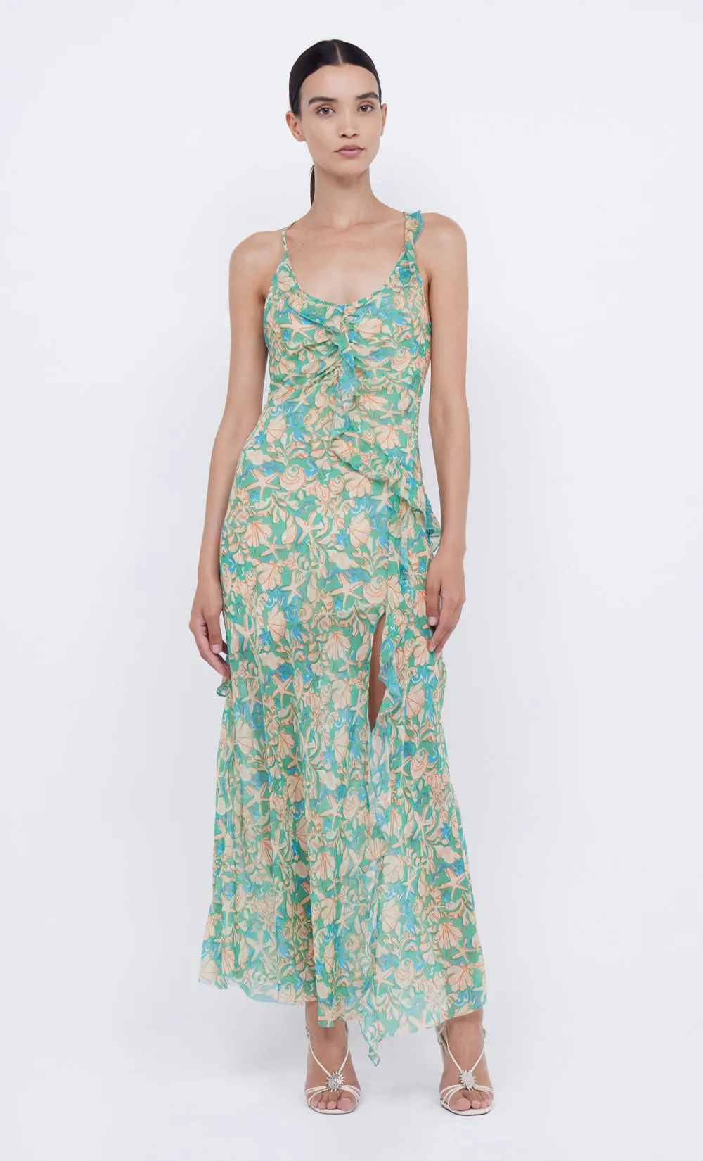 OASIS FRILL MAXI DRESS - UNDER THE SEA sold by bec + bridge product image thumbnail 2