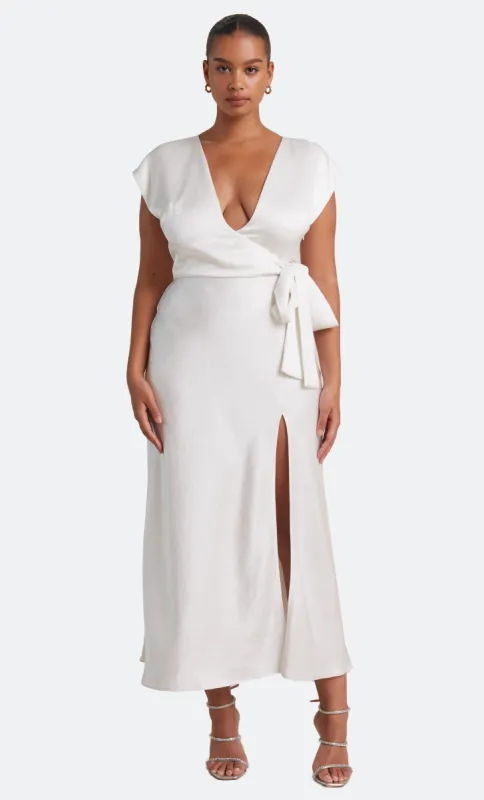 THE DREAMER WRAP DRESS - IVORY sold by bec + bridge