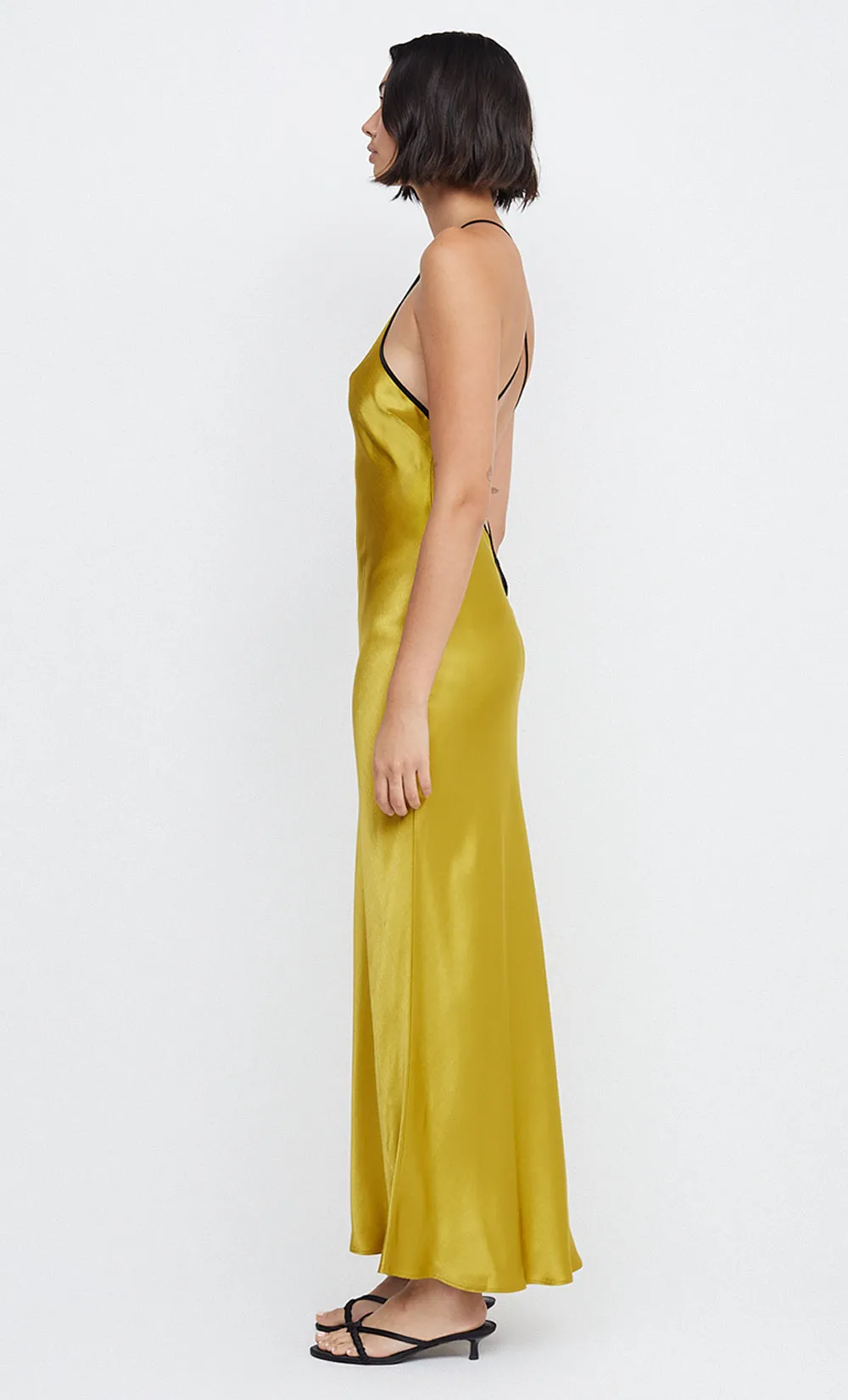 INDI MAXI DRESS - OLIVE OIL/BLACK sold by bec + bridge product image thumbnail 4