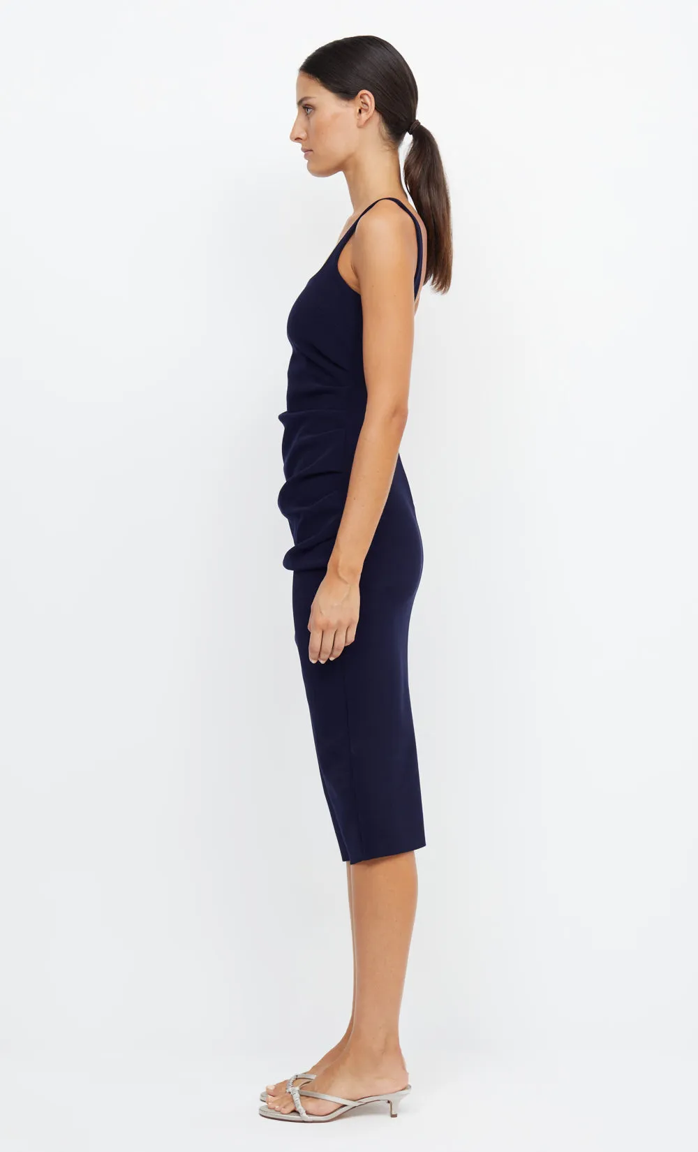 KARINA TUCK MIDI DRESS - INK sold by bec + bridge product image thumbnail 4