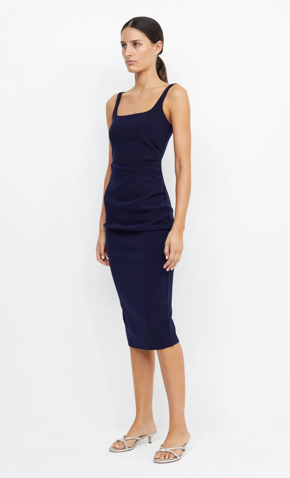 KARINA TUCK MIDI DRESS - INK sold by bec + bridge product image thumbnail 3