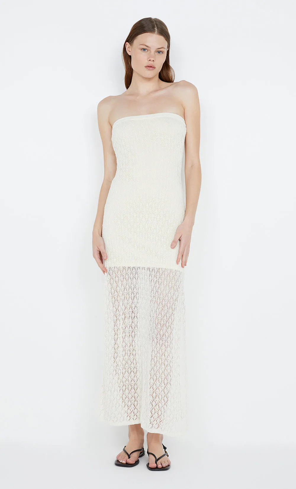 AURORA STRAPLESS DRESS - IVORY sold by bec + bridge