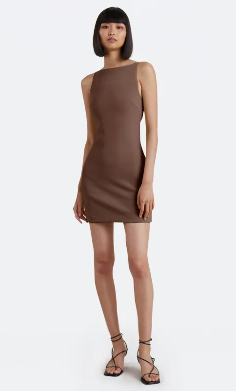 CLOVER MINI DRESS - CHOCOLATE sold by bec + bridge