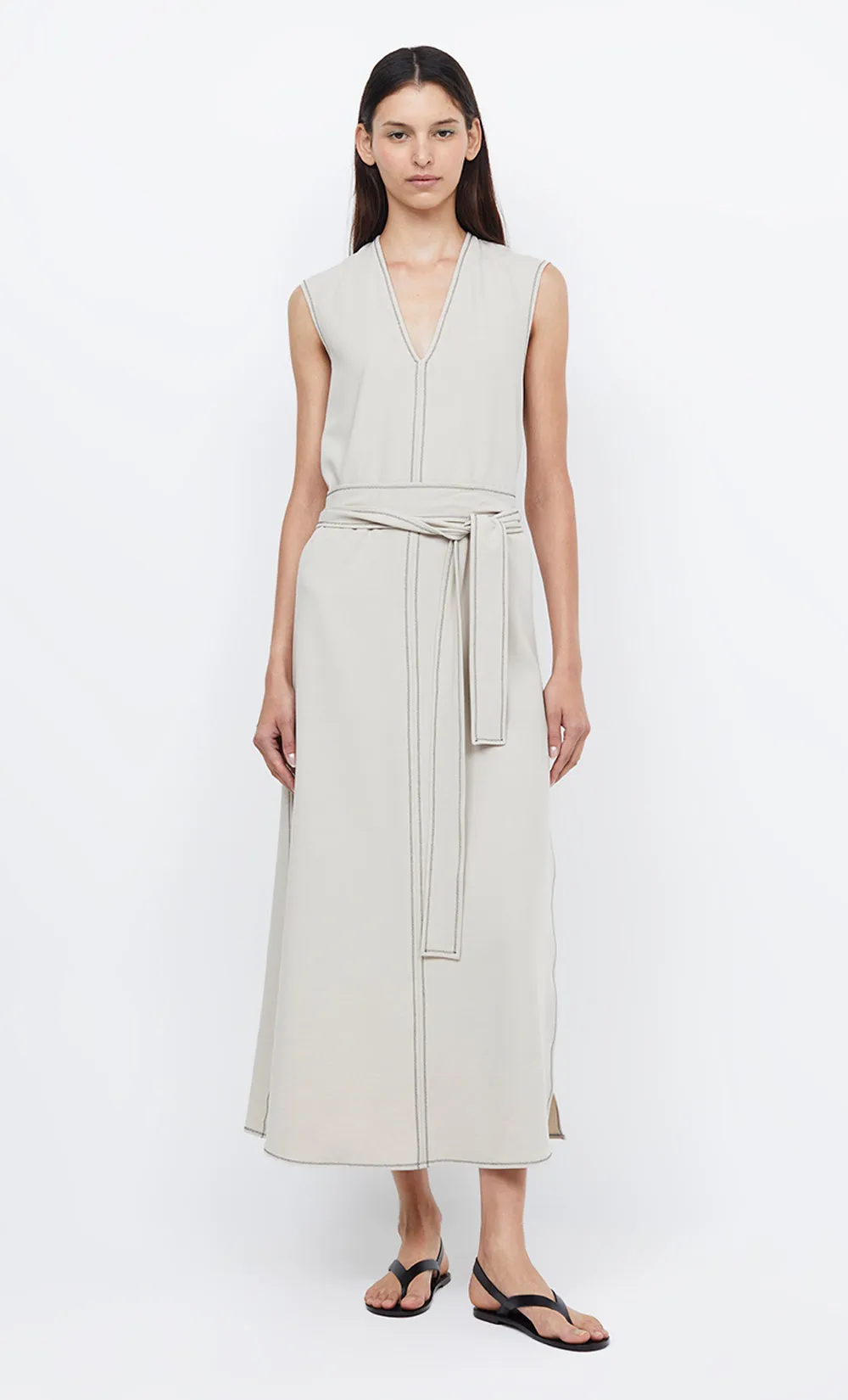 HALLIE V MAXI DRESS - CEMENT sold by bec + bridge