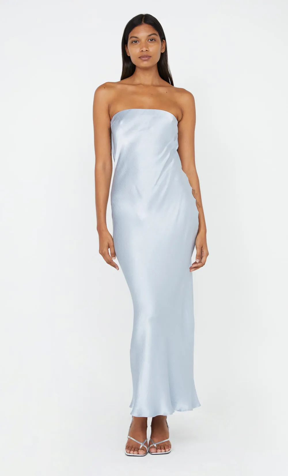 MOON DANCE STRAPLESS DRESS - DUSTY BLUE sold by bec + bridge