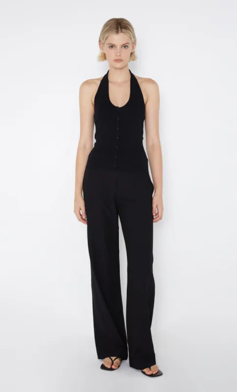 AMALFI HALTER KNIT TOP - BLACK sold by bec + bridge