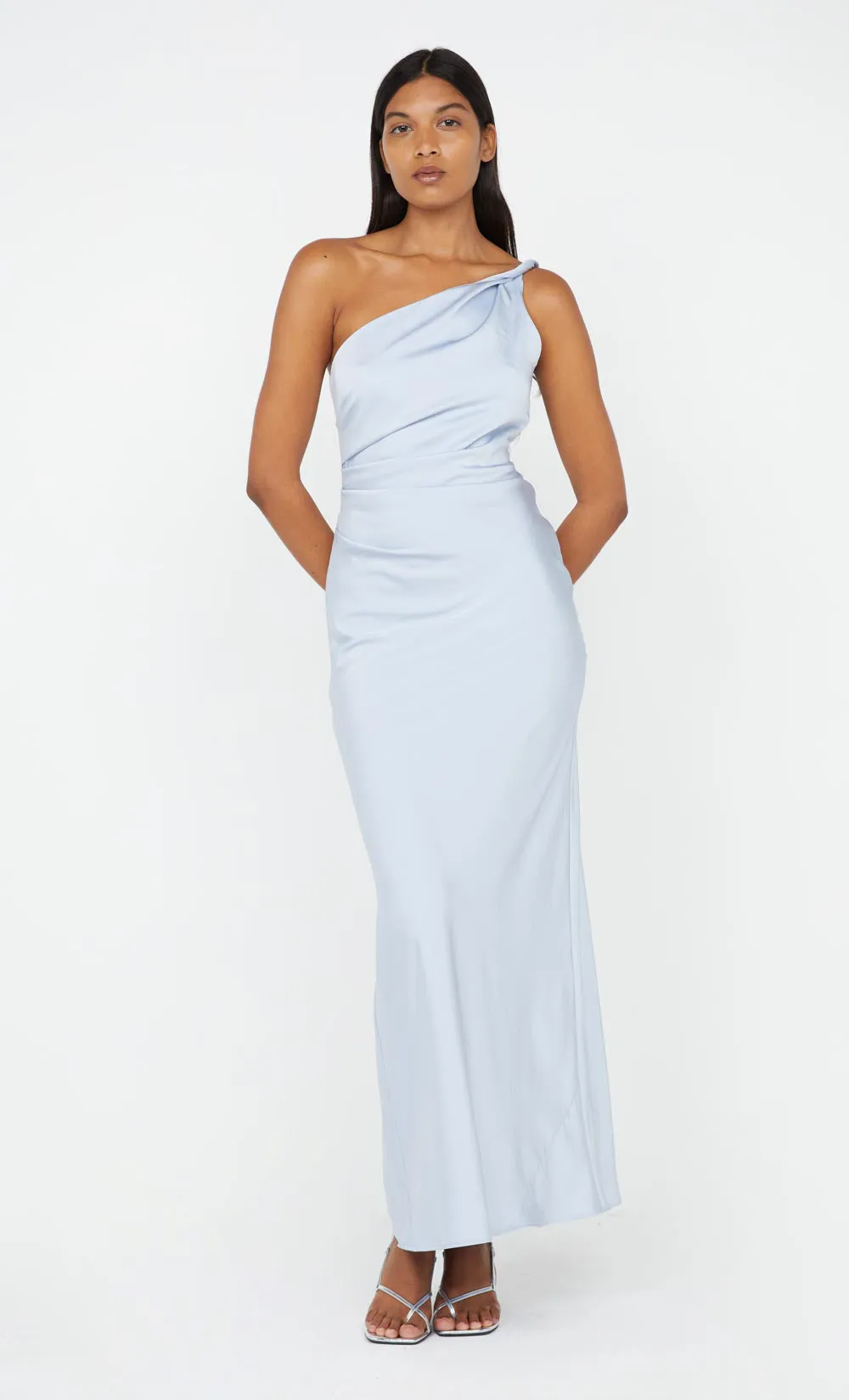 LUNETTA ASYM DRESS - DUSTY BLUE sold by bec + bridge