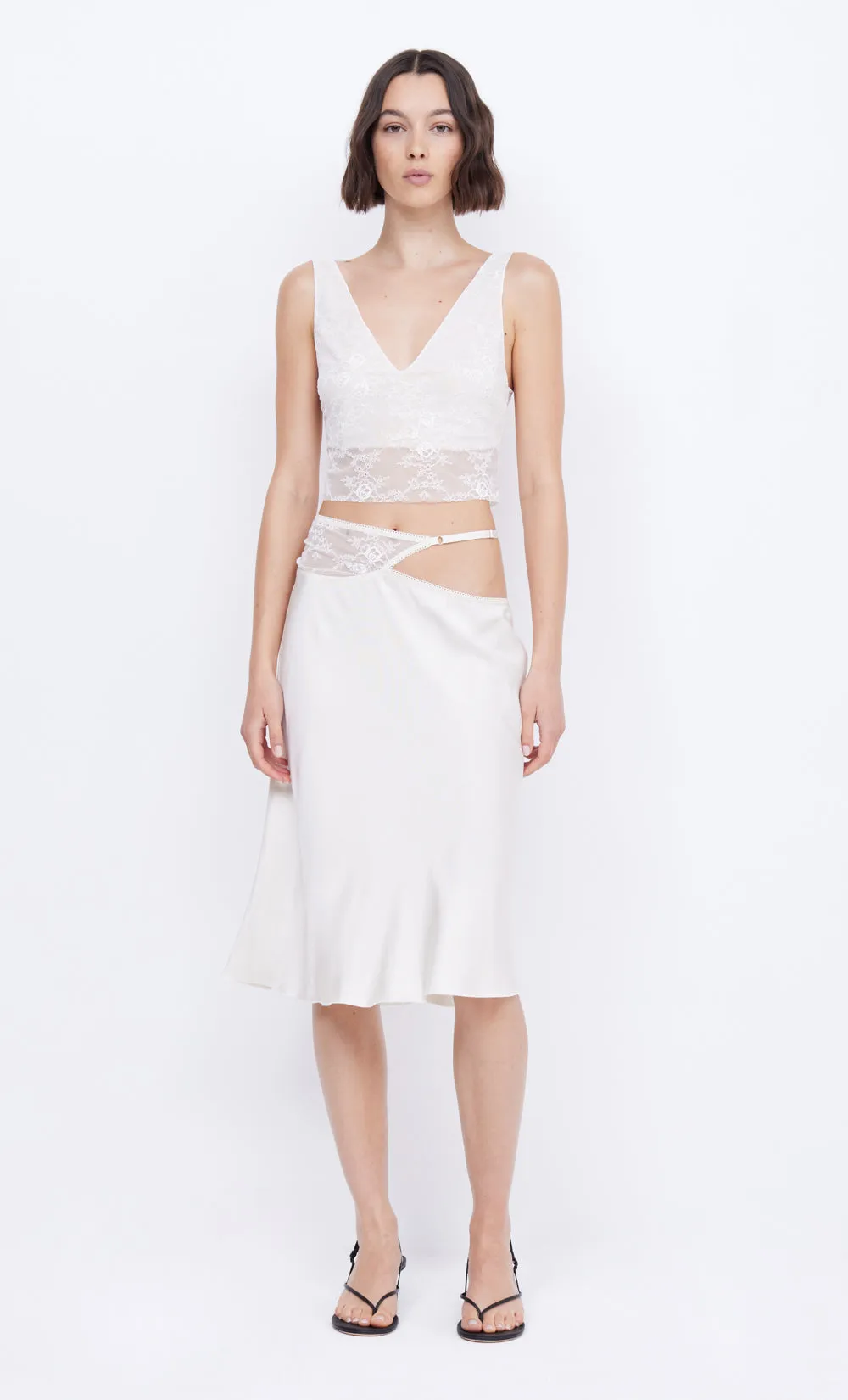 SANTAL CROPPED TOP - IVORY sold by bec + bridge product image thumbnail 2
