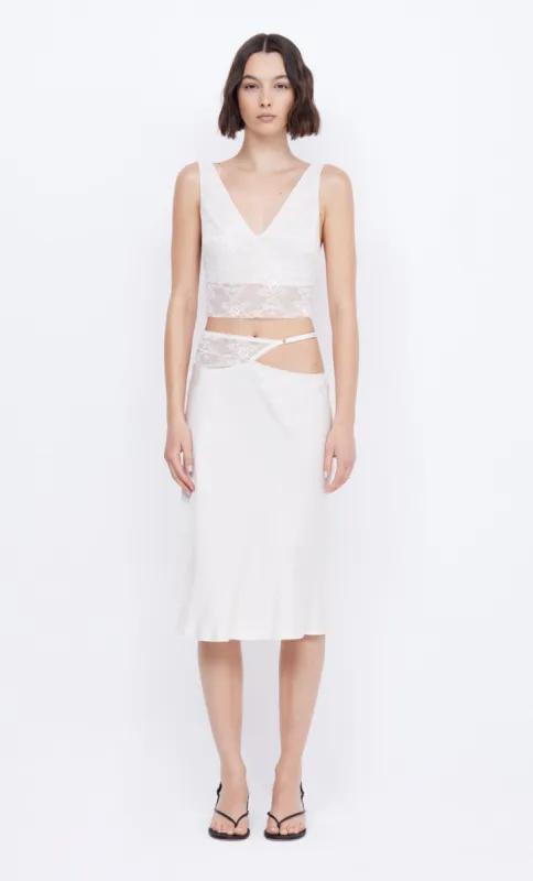 SANTAL CROPPED TOP - IVORY made by bec + bridge
