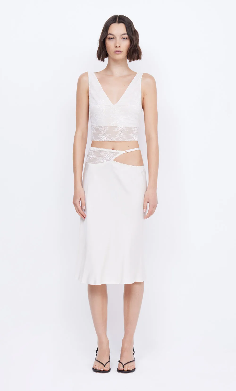 SANTAL CROPPED TOP - IVORY sold by bec + bridge