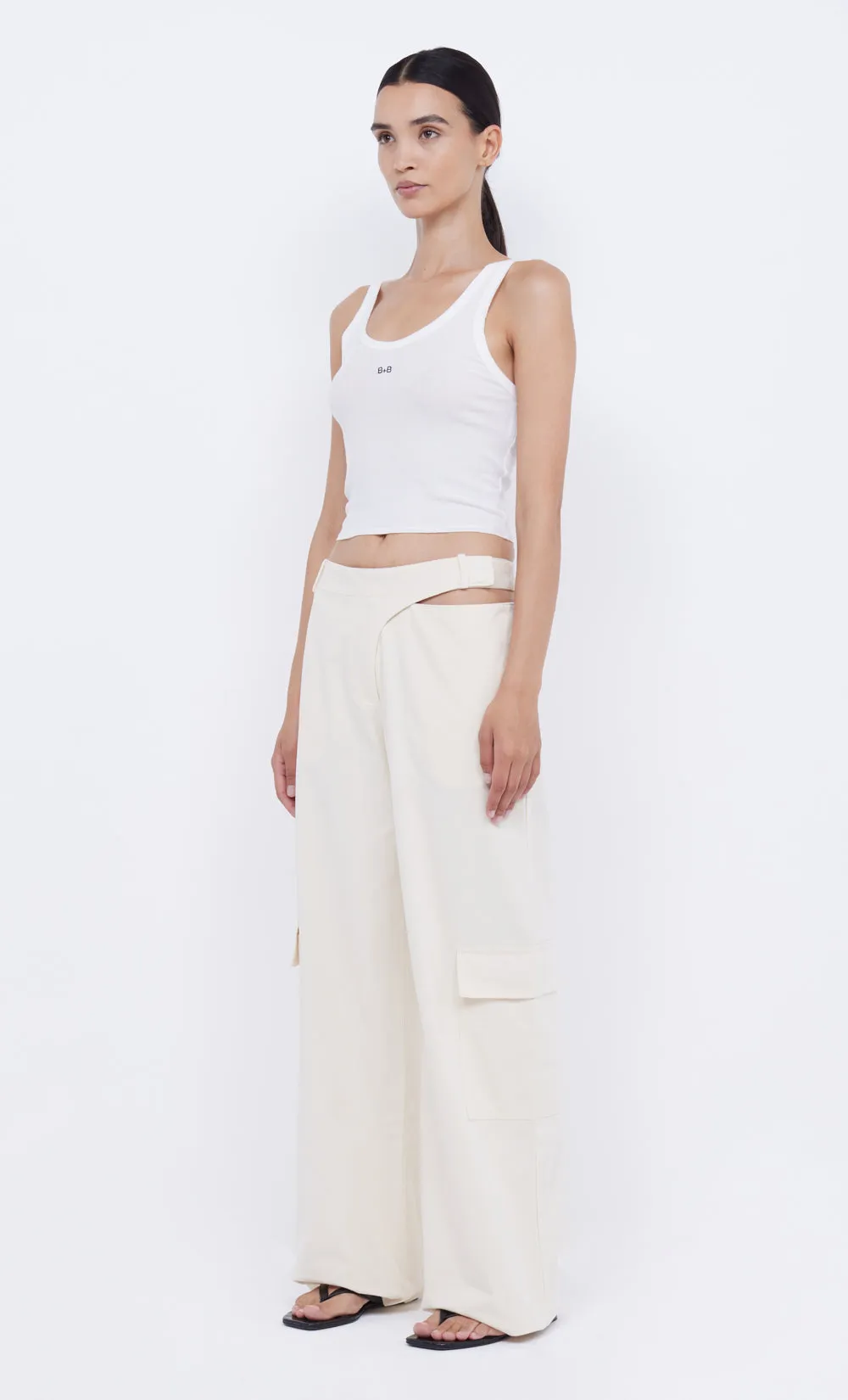 PHOENIX PANT - CREAM/BLACK sold by bec + bridge
