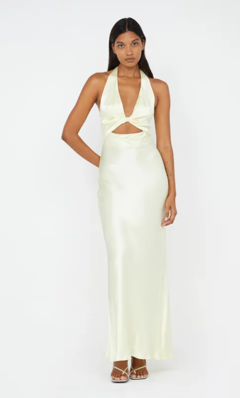 SABIA TWIST DRESS - ICE YELLOW sold by bec + bridge