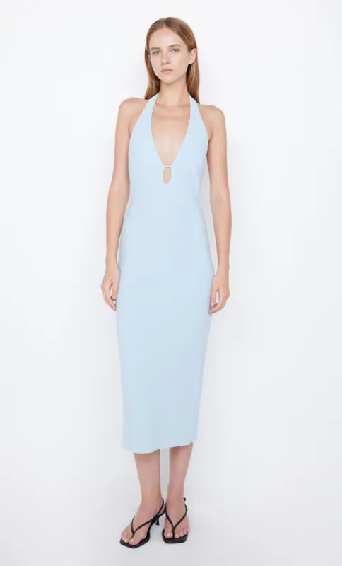 ELVIE HALTER  MIDI DRESS - DOLPHIN BLUE sold by bec + bridge