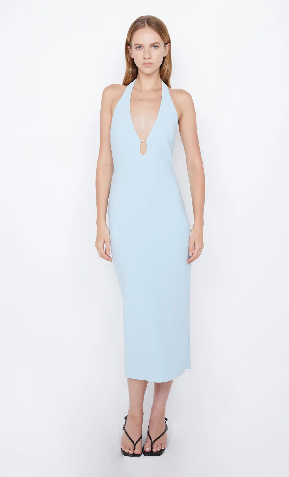 ELVIE HALTER MIDI DRESS - DOLPHIN BLUE sold by bec + bridge product image thumbnail 2