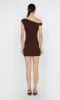 VICTORIA ASYM MINI DRESS - CHOCOLATE sold by bec + bridge