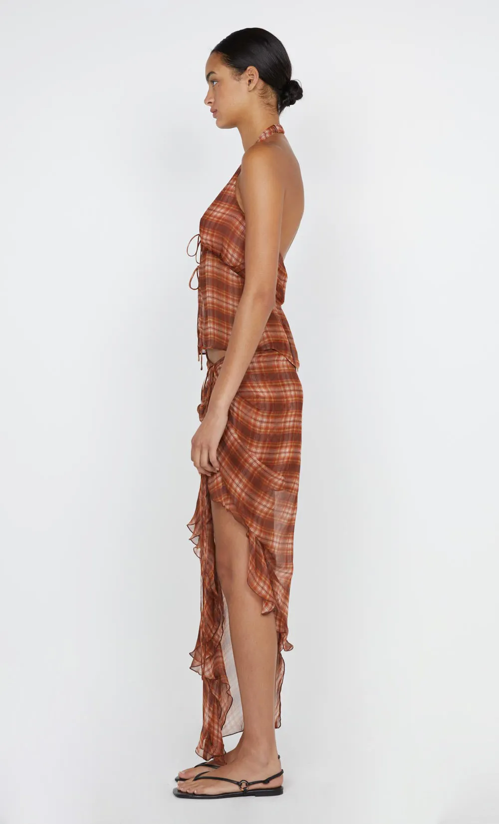 DEVI HALTER TOP - DESERT CHECK sold by bec + bridge product image thumbnail 4