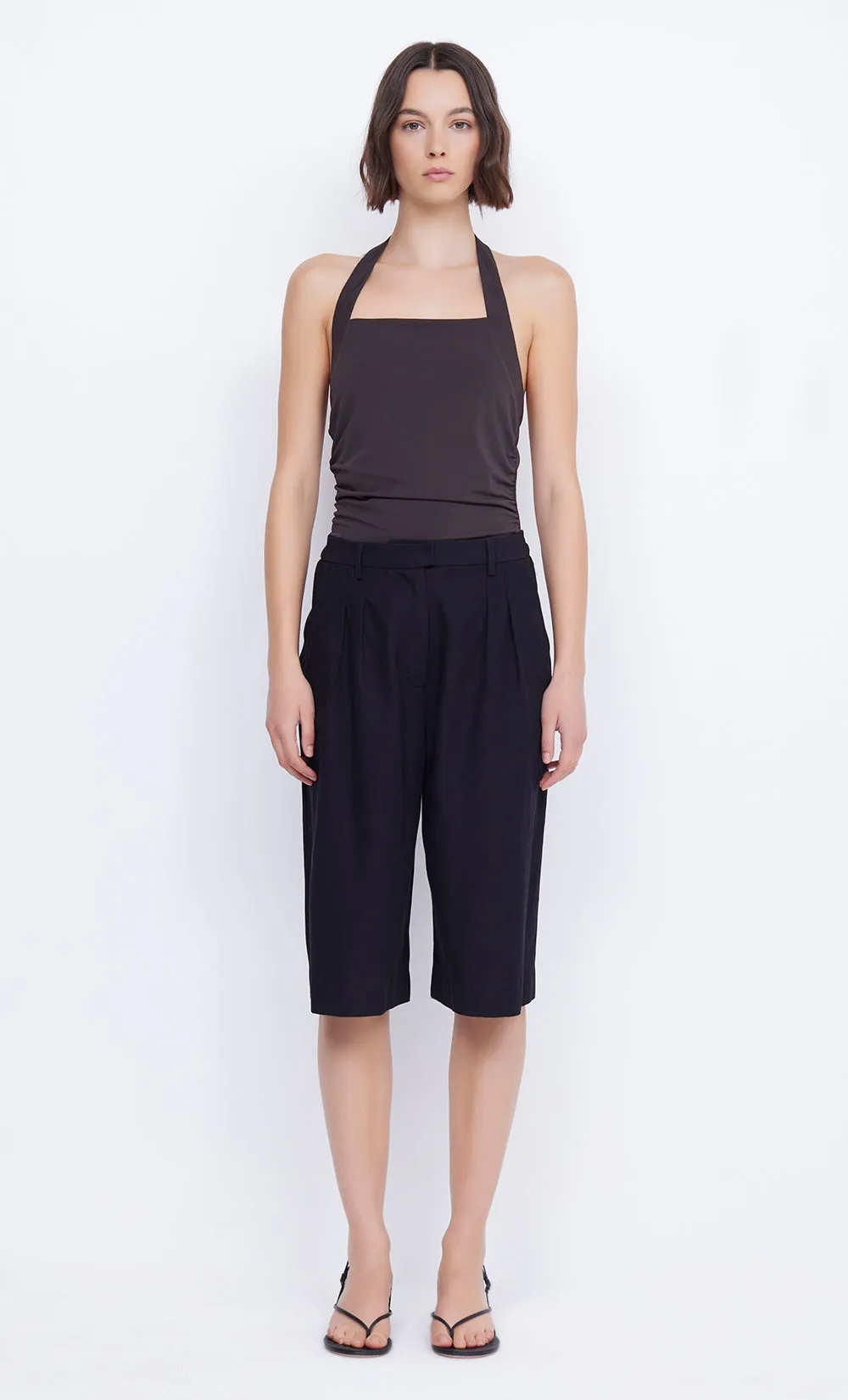 BLANCHE HALTER TOP - ESPRESSO sold by bec + bridge