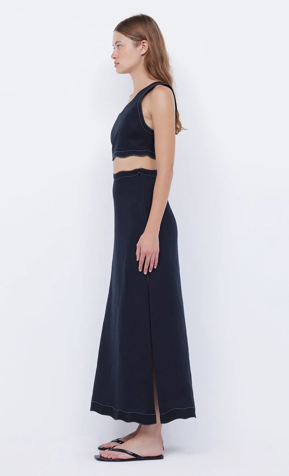 TALLULAH MAXI SKIRT - BLACK/BLACK sold by bec + bridge product image thumbnail 3