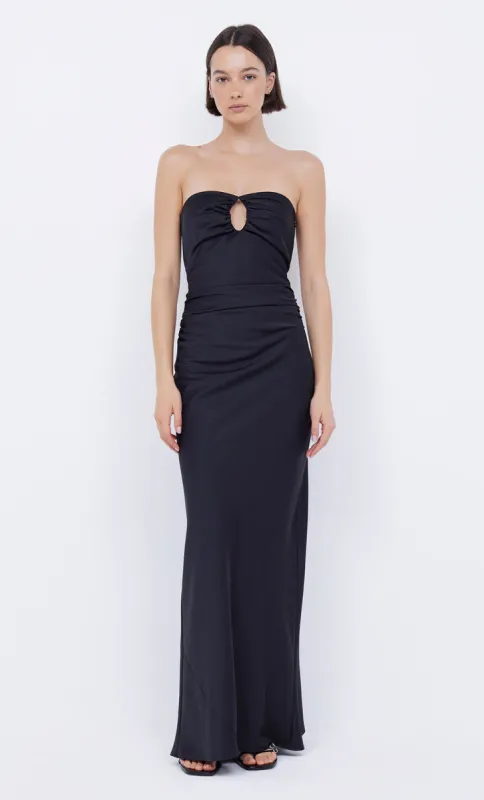 EMILIA STRAPLESS DRESS - BLACK made by bec + bridge