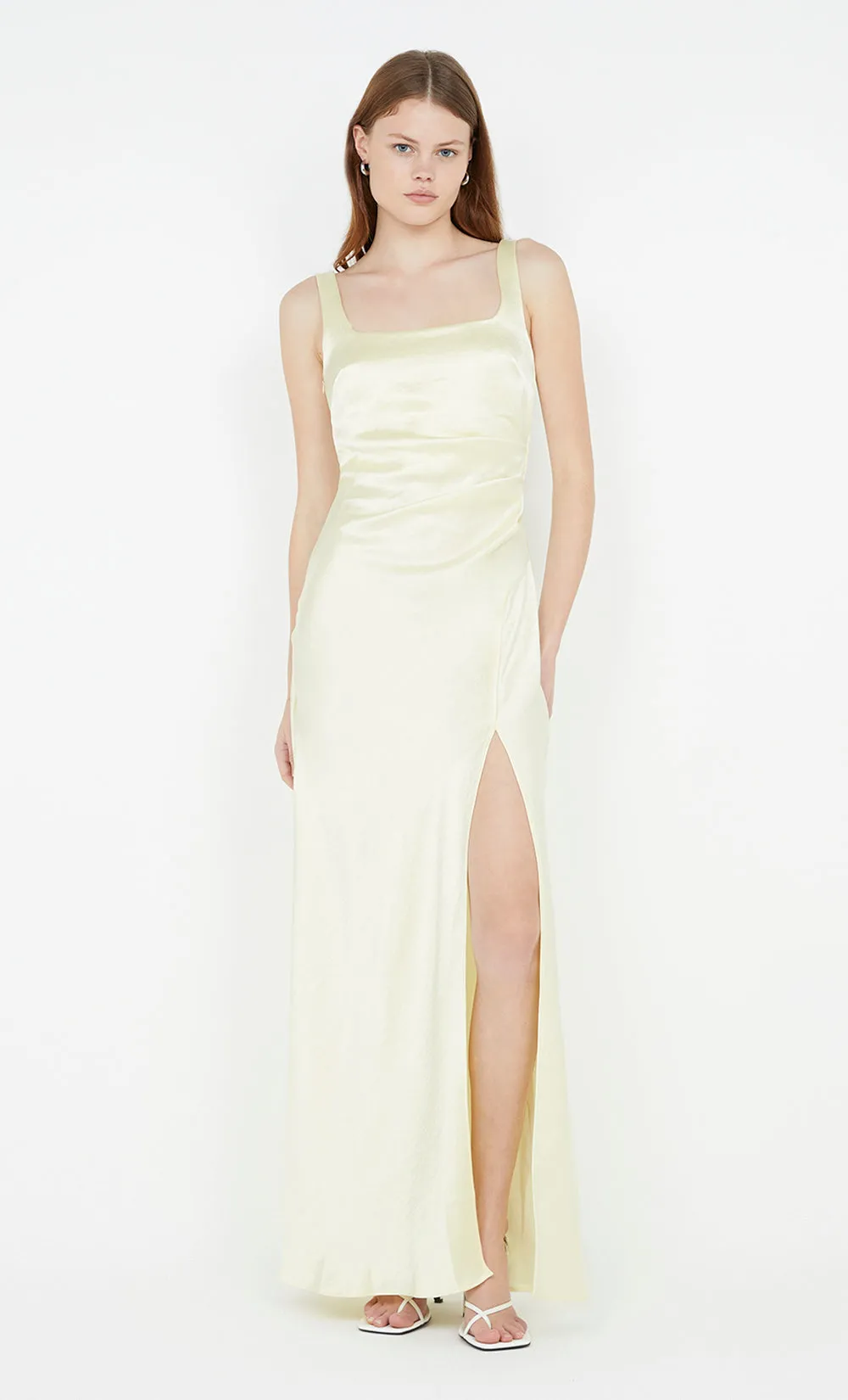 THE DREAMER SQUARE NECK DRESS - ICE YELLOW sold by bec + bridge