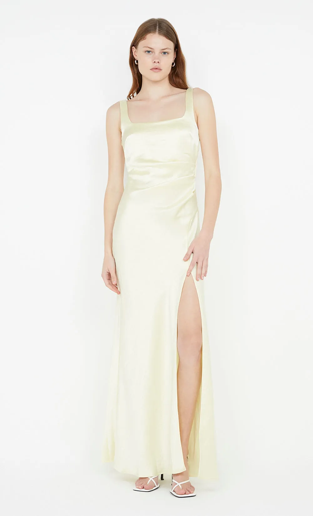 THE DREAMER SQUARE NECK DRESS - ICE YELLOW sold by bec + bridge product image thumbnail 2