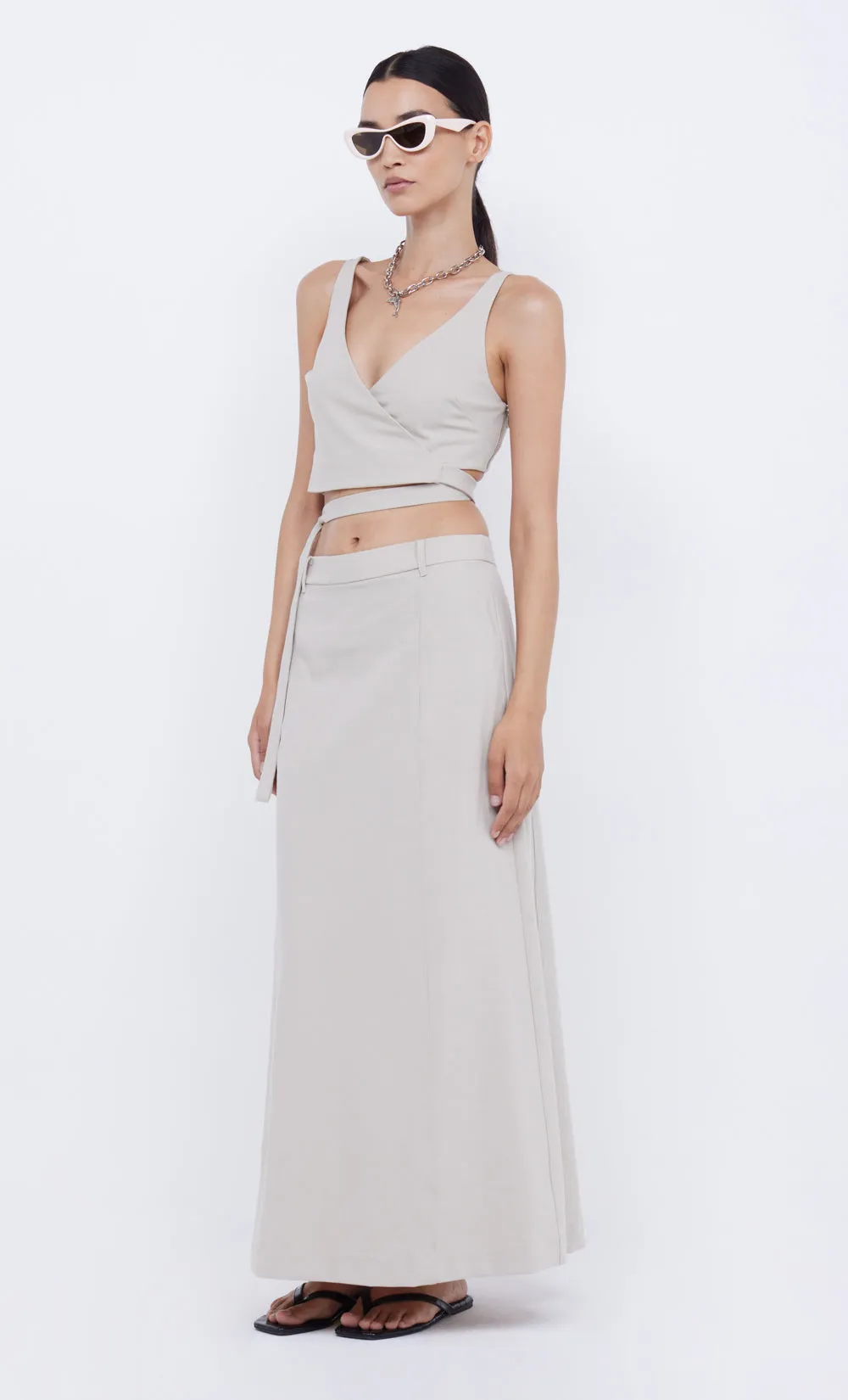 HALLIE MAXI SKIRT - CEMENT sold by bec + bridge