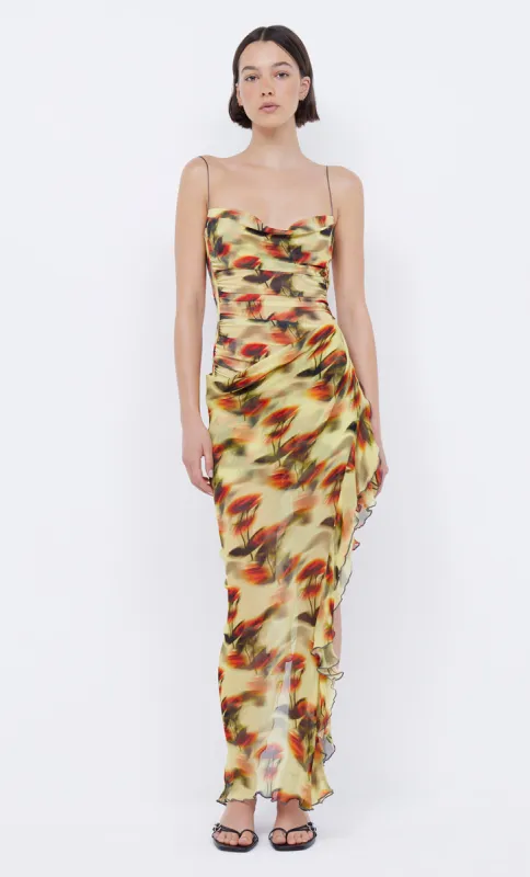 FIORE ASYM MAXI DRESS - CITRUS ROSE sold by bec + bridge