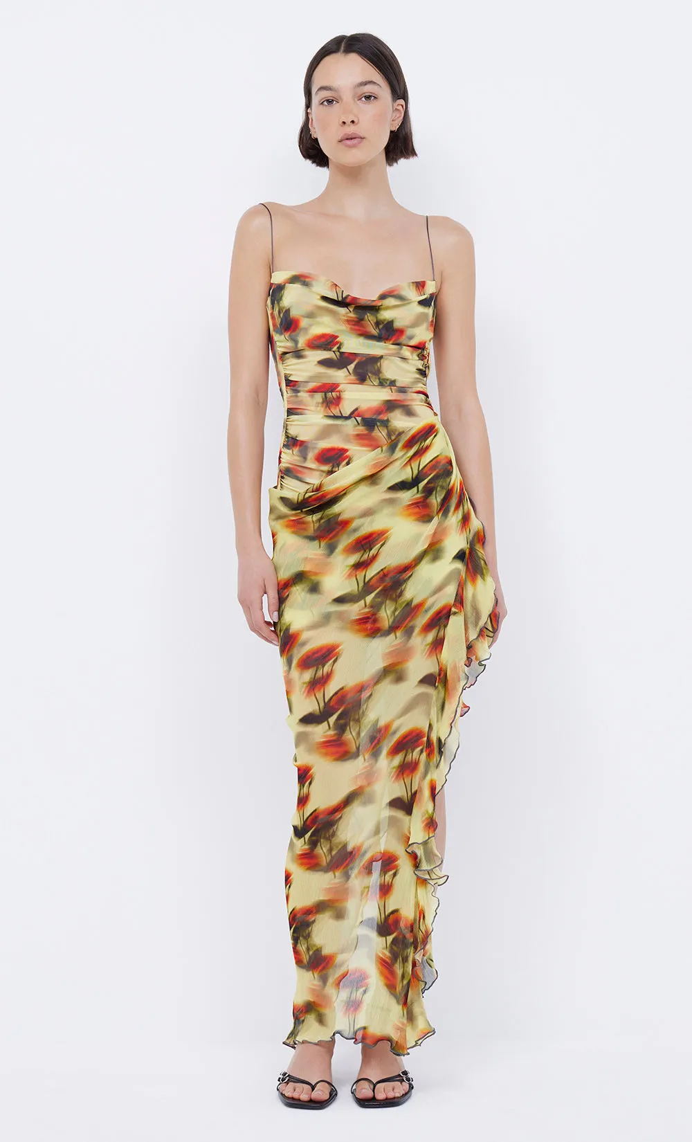 FIORE ASYM MAXI DRESS - CITRUS ROSE sold by bec + bridge